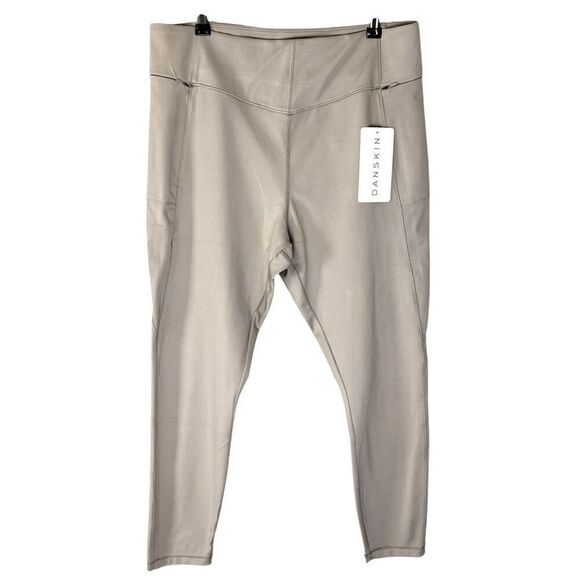 NWT Danskin Eclipse 7/8 Pocketed Tan Leggings Size XL - Picture 1 of 8